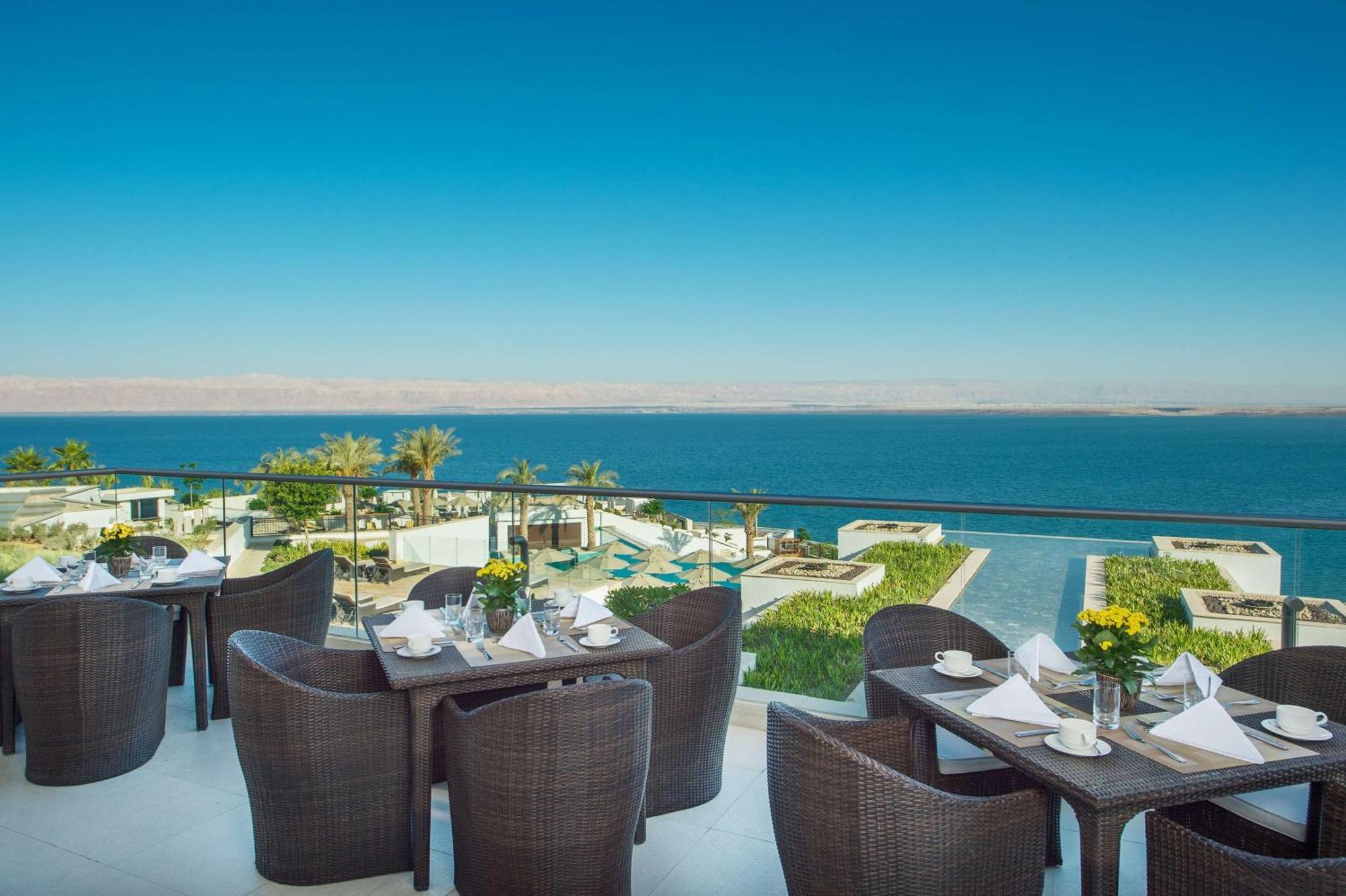 Hilton Dead Sea Resort & Spa Sweimeh Екстериор снимка View of the Dead Sea from the Kempinski Hotel